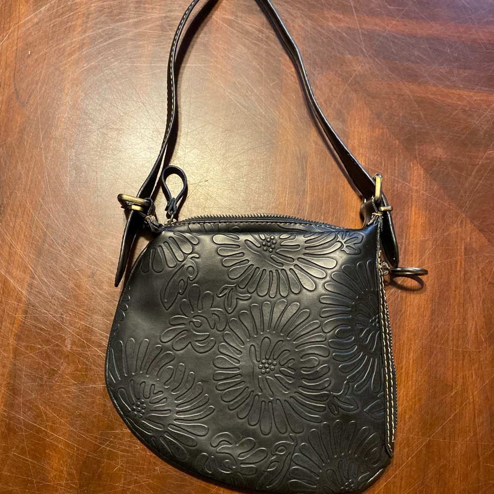 Nine West Black Embossed Belt Bag